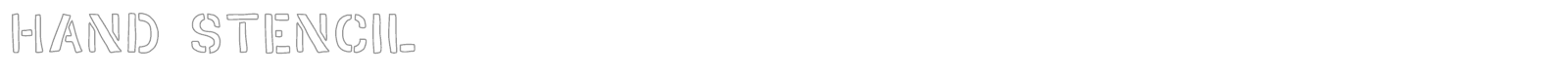 Hand Stencil font preview